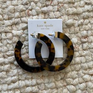 Kate Spade tortoise shell hoops